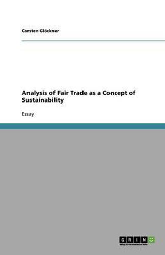 Cover image for Analysis of Fair Trade as a Concept of Sustainability