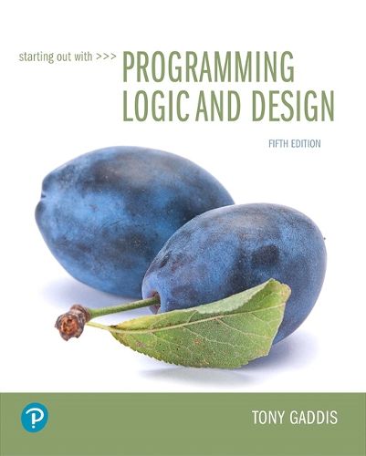 Cover image for Starting Out with Programming Logic and Design