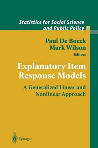 Cover image for Explanatory Item Response Models: A Generalized Linear and Nonlinear Approach