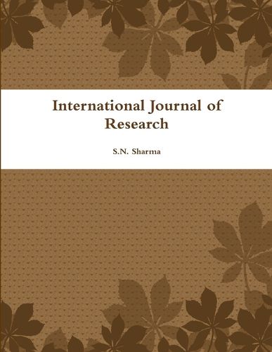 Cover image for International Journal of Research