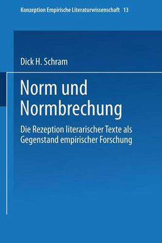 Cover image for Norm Und Normbrechung