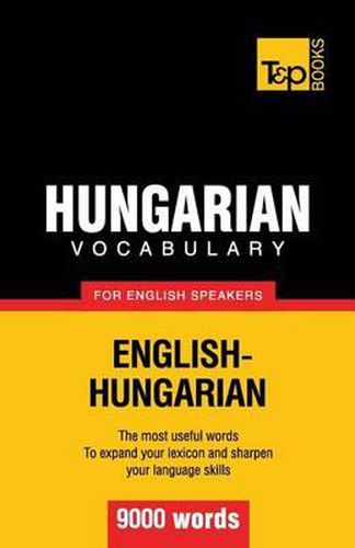 Cover image for Hungarian vocabulary for English speakers - 9000 words