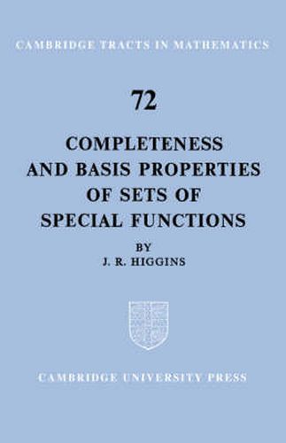 Cover image for Completeness and Basis Properties of Sets of Special Functions