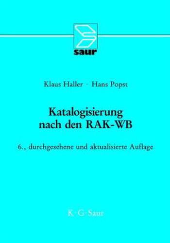 Cover image for Katalogisierung nach den RAK-WB