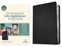 Cover image for NLT Chronological Life Application Study Bible, Second Edition (Leatherlike, Ebony Leaf)