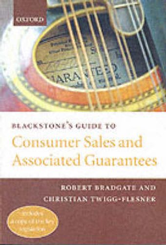 Cover image for Blackstone's Guide to Consumer Sales and Associated Guarantees