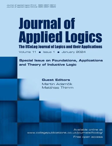 Cover image for Journal of Applied Logics, Volume 11, Number 1, January 2024. Special Issue