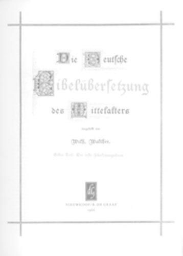 Cover image for Die deutsche Bibelubersetzung des Mittelalters