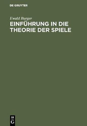 Cover image for Einfuhrung in die Theorie der Spiele