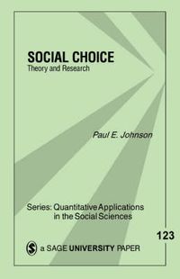 Cover image for Social Choice: Theory and Research