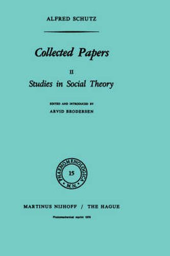 Cover image for Collected Papers II: Studies in Social Theory