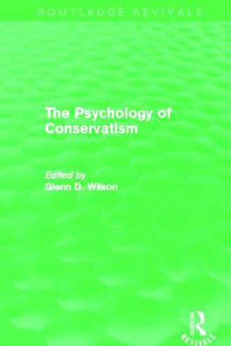 Cover image for The Psychology of Conservatism (Routledge Revivals)