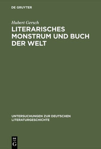 Literarisches Monstrum und Buch der Welt: Grimmelshausens Titelbild zum  Simplicissimus Teutsch