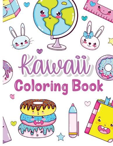 Cover image for Kawaii Coloring Book: Kids Coloring Book with Funny Kawaii - Coloring Books - Gifts for Children - Kawaii Doodle Coloring Pages for Kids - Activity Book for Kids