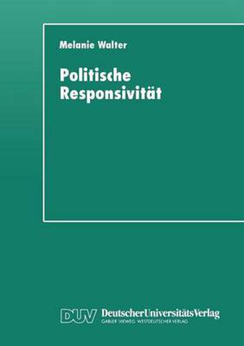 Cover image for Politische Responsivitat: Messungsprobleme Am Beispiel Kommunaler Sportpolitik