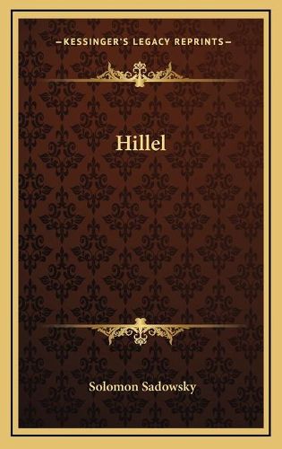 Cover image for Hillel