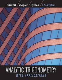 Cover image for Analytic Trigonometry with Applications: Student Solutions Manual