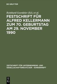 Cover image for Festschrift Fur Alfred Kellermann Zum 70. Geburtstag Am 29. November 1990