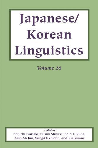 Japanese/Korean Linguistics, Vol. 26