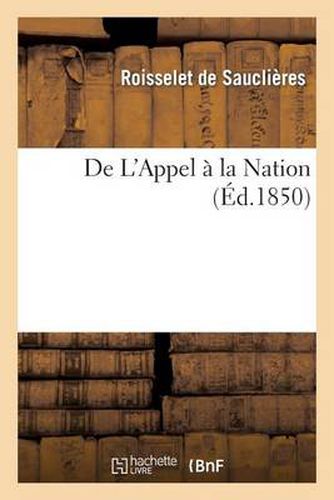 Cover image for de l'Appel A La Nation