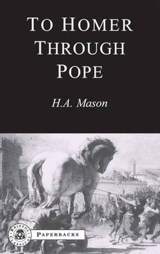 Cover image for To Homer Through Pope