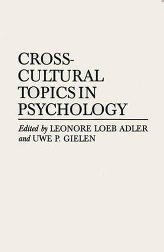 Cover image for Cross-cultural Topics in Psychology