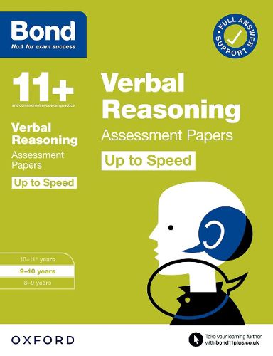 Cover image for Bond 11+: Bond 11+ Verbal Reasoning Up to Speed Assessment Papers with Answer Support 9-10 Years