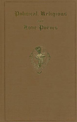 Cover image for Political, Religious and Love Poems from Lambeth MS. 306 and other sources