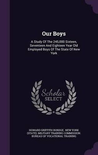 Cover image for Our Boys: A Study of the 245,000 Sixteen, Seventeen and Eighteen Year Old Employed Boys of the State of New York