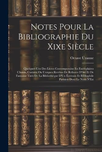 Cover image for Notes Pour La Bibliographie Du Xixe Siecle