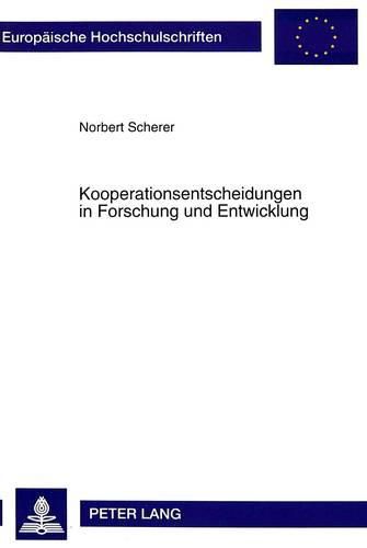 Cover image for Kooperationsentscheidungen in Forschung Und Entwicklung