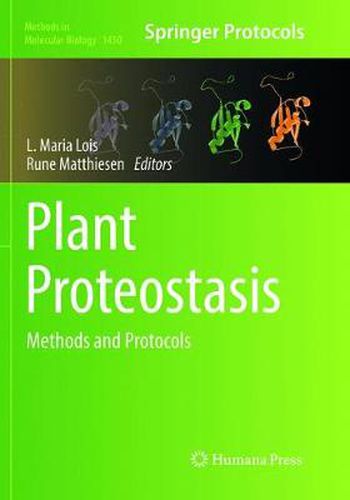 Cover image for Plant Proteostasis: Methods and Protocols