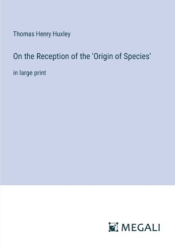 Cover image for On the Reception of the 'Origin of Species'