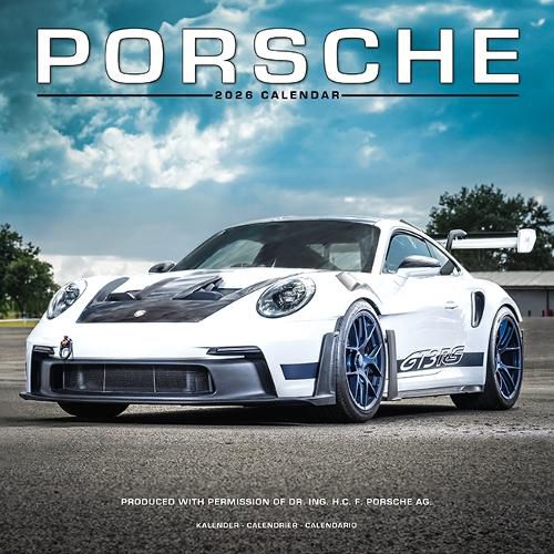 Cover image for Porsche Calendar 2026 Square Car Wall Calendar - 16 Month