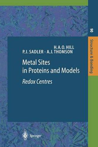 Cover image for Metal Sites in Proteins and Models: Redox Centres