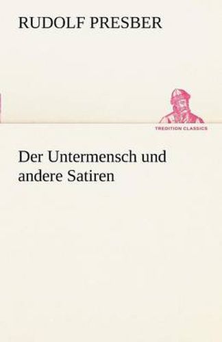 Cover image for Der Untermensch Und Andere Satiren