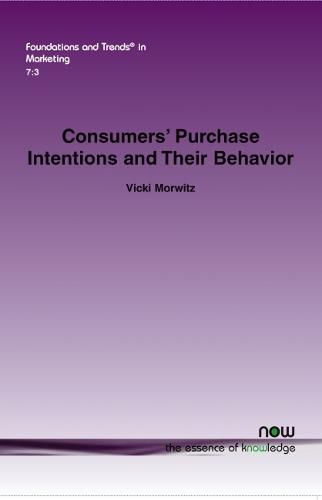 Cover image for Consumers' Purchase Intentions and Their Behavior