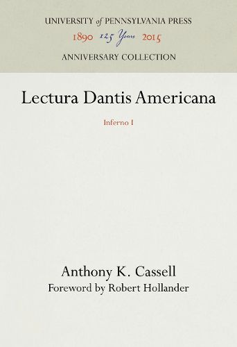 Cover image for Lectura Dantis Americana: Inferno I