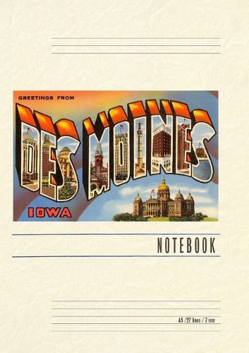 Cover image for Vintage Lined Notebook Greetings from Des Moines