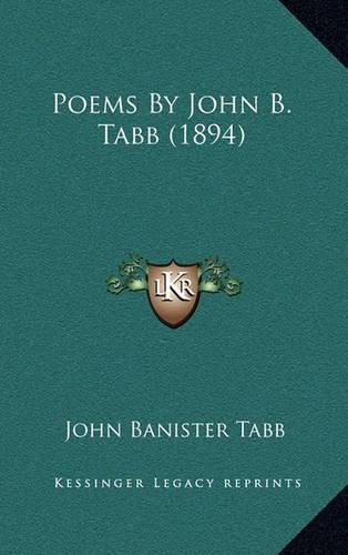 Cover image for Poems by John B. Tabb (1894)