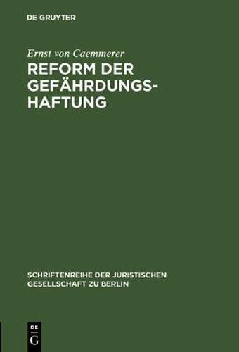 Cover image for Reform der Gefahrdungshaftung