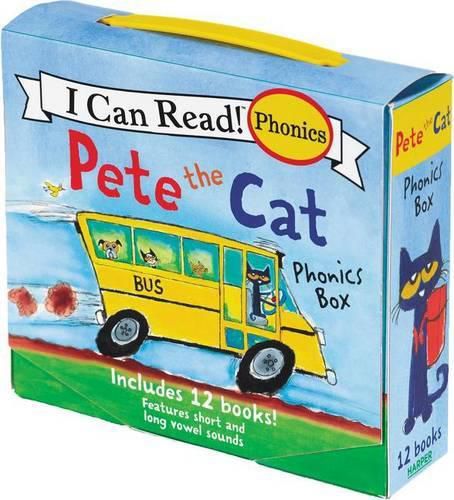 Cover image for Pete The Cat Phonics Box: Includes 12 Mini-Books Featuring Short and Long Vowel Sounds