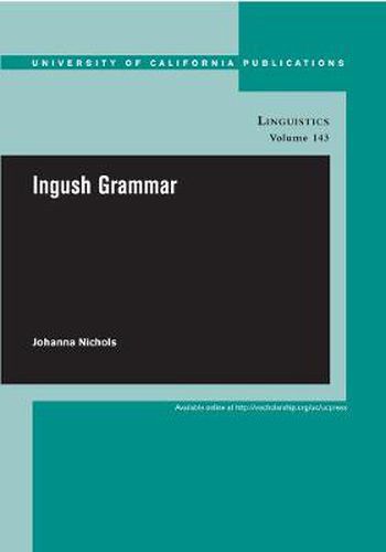 Cover image for Ingush Grammar