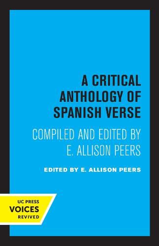 A Critical Anthology of Spanish Verse