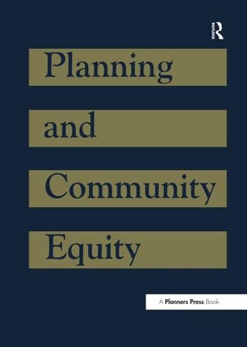 Cover image for Planning and Community Equity: A Component of APA's Agenda for America's Communities
