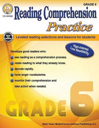 Cover image for Reading Comprehension Practice, Grade 6