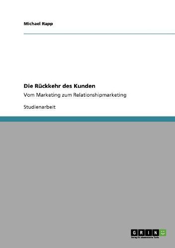 Cover image for Die Ruckkehr Des Kunden