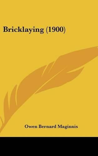 Cover image for Bricklaying (1900)