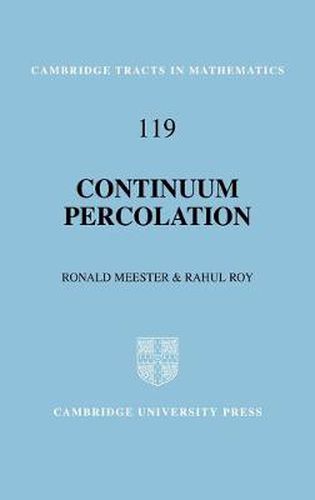 Cover image for Continuum Percolation