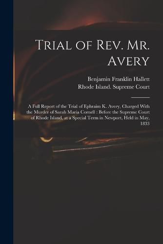 Cover image for Trial of Rev. Mr. Avery